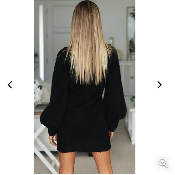 Exlura NEW Mock Neck Bodycon Mini Sweater Dress Size S - Picture 3 of 13
